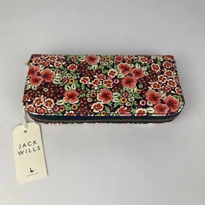 Jack Wills Large Floral Purse, Coin, Card And Note Compartments, Zip Fasten - Picture 1 of 2