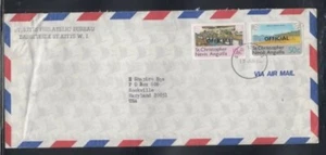 ST. KITTS Commercial Cover Basseterre to Rockville, MD 13-6-1980 Cancel - Picture 1 of 2