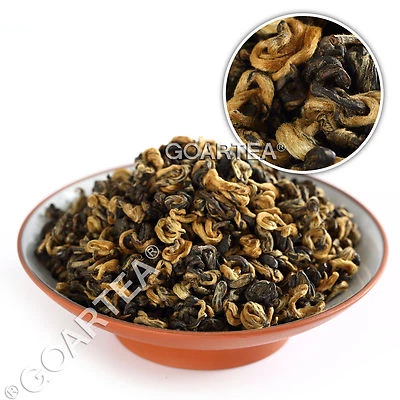 GOARTEA Supreme Yunnan Black Tea Fengqing Dian Hong Dianhong Snail Golden Buds