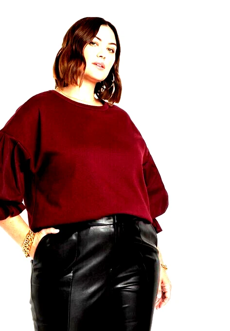 $45 SWEET ROMEO NORDSTROM ROUND NECK BATWING SLEEVE OVERSIZED SWEATER XL - Image 1 of 4