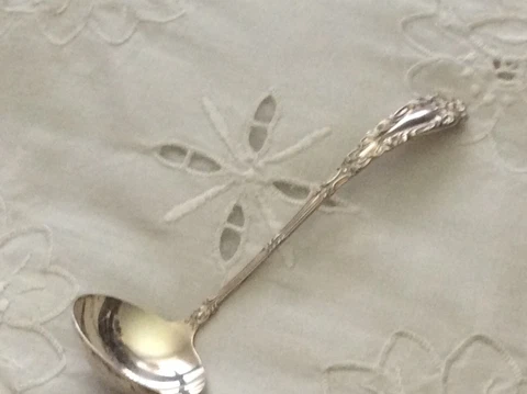 Amston Athene Sterling Silver Small Ladle 6 inch Sauce Spoon Dessert .925 Cover