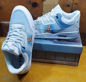 New Size 11 Men's kito wares Mother Mary Chapel White monastery blue sneakers - Picture 1 of 10
