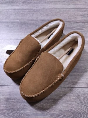 Zapatillas Lands End Grandes Niñas Niños Talla 7 Tostado Mocasín Gamuza Casa Zapatos Niños Foto 1 de 4