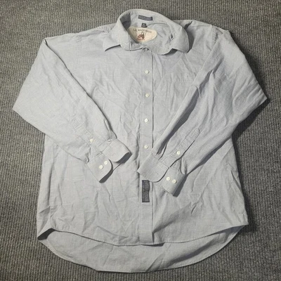 Camisa GH Bass & Co Para Hombre Cuello Azul Talla 16.5 34/35 Algodón Manga Larga Con Botones  Foto 1 de 4