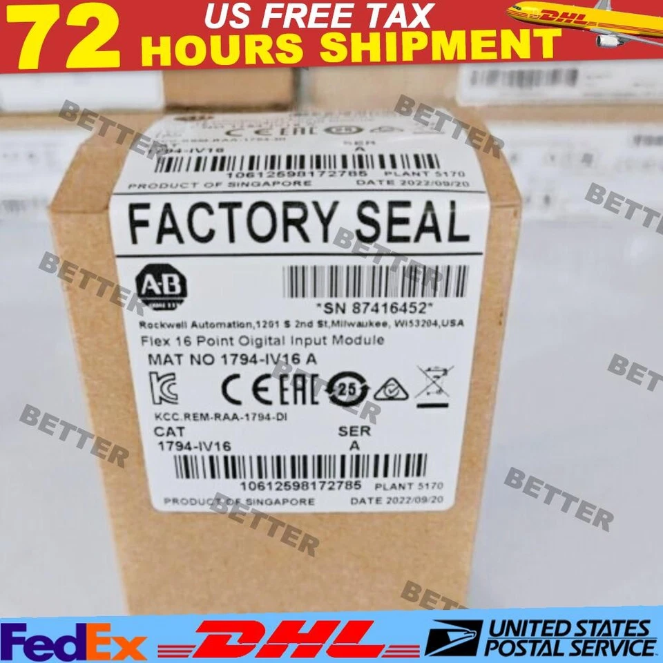 New AB 1794-IV16 Flex 16 Pt Digital Input Module AB 1794IV16 US Free Tax - Image 1 of 1