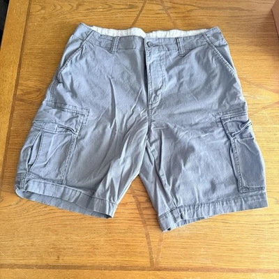 Old Navy Cargo Shorts Mens Size 36 Gray Cotton Flat Front Outdoors Hiking - Image 1 of 4