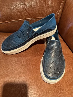 Crocs Citilane Roka Slip on Loafer Shoes Casual Comfort Blue & Black Men’s 7 EUC - Image 1 of 4