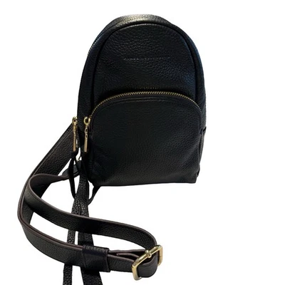 Aimee Kestenberg слинга назад черный кожаный рюкзак новый без ЯРЛЫКОВ регулируемый ремень - Изображение 1 из 4