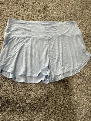 Pantalones Cortos Anthropologie Salón Acanalados Bebé Azul Pijama Talla Grande  Foto 1 de 3