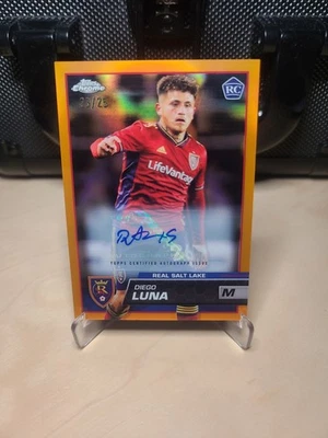Diego Luna RC AUTO /25 2023 Topps Chrome MLS #9 Real Salt Lake USMNT 🇺🇲 - Image 1 of 4