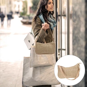 Straw Shoulder Bag Summer for Women Crossbody Bags Handbag - Picture 1 of 12