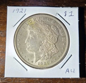 1921 Morgan $1 Silver Dollar Coin AU - Picture 1 of 2