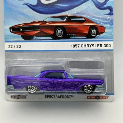 HOT WHEELS COOL CLASSICS: "1957 Chrysler 300" Purple 1:64 NIP- 2013 - Image 1 of 3