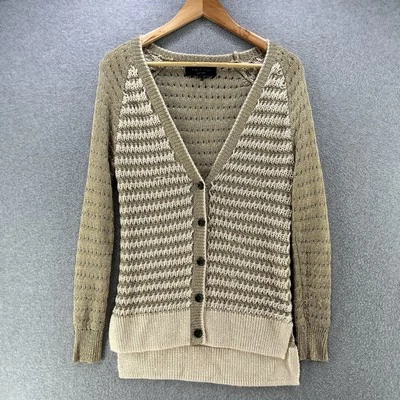 Rag & Bone Womens Cardigan Small S Alpaca Blend Gold Metalic Knitted Sweater - Image 1 of 4