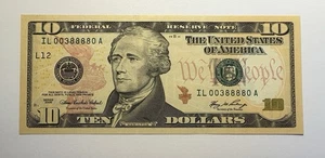 Series 2006 $10 Ten Dollar Note/ Bill - IL00388880A - Trinary - Excellent AU - Picture 1 of 2