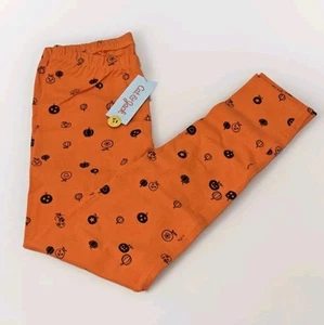 Cat & Jack Girls Halloween Leggings Size Medium Pumpkin Jack O Lantern NWT - Picture 1 of 2