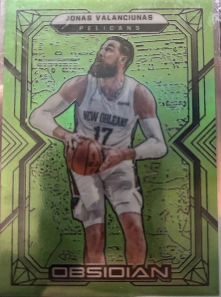 Jonas Valanciunas 2021-22 Panini Obsidian Electric Etch Asia Green 11/25 - Image 1 of 1