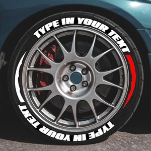Custom Tire Lettering Sticker 1.06" 14"-22" Personality Customized Your Text X8 - Picture 1 of 10