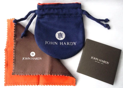 JOHN HARDY - Blue Jewelry Drawstring Pouch 4.5"x 4" with polishing cloth - Image 1 of 4