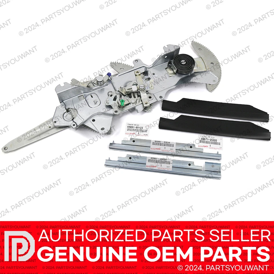 GENUINO Toyota 1989-1995 4Runner OEM Ventana Trasera Regulador de Vidrio [KIT COMPLETO] Foto 1 de 4