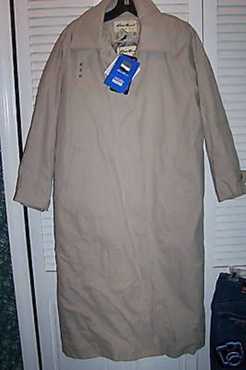 NUEVO CON ETIQUETAS MUJER $178 EDDIE BAUER IMPERMEABLE PLUMERO-TAN-XS Foto 1 de 1