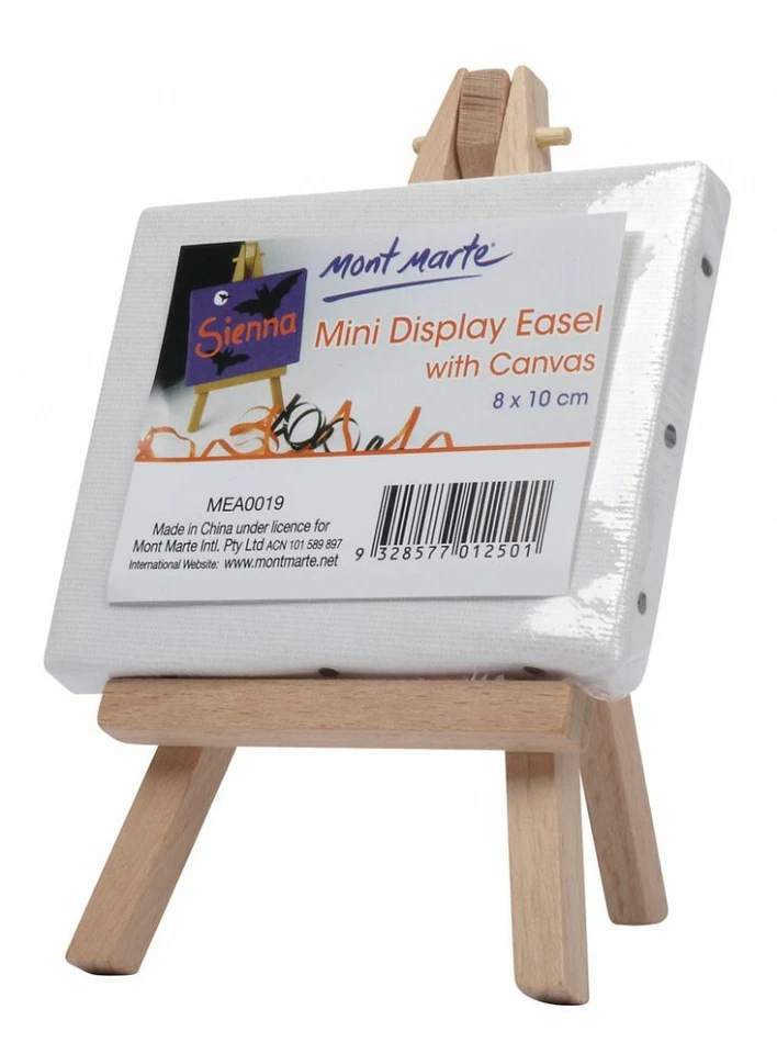 12x Mont Marte Mini Display Easel With Canvas Weddings Functions 8x10cm