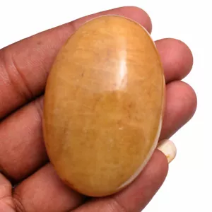 326 Cts Natural Yellow Beryl Huge Oval Cabochon Untreated Gemstone 59mm/39mm - Picture 1 of 3