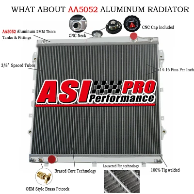 Radiador de aluminio de 3 filas para Toyota Tundra/Sequoia 2007-2014 08 09 4,0 L V6 Foto 1 de 4