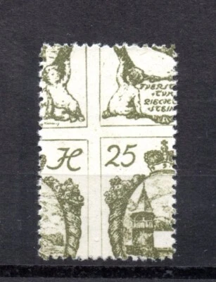 Liechtenstein 1920 sello antiguo mal impreso (Michel 29) bonito MNH Foto 1 de 2