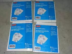 24 new (four 6-pks) Staples CD DVD cardboard Shipping Envelopes Mailers envelope - Picture 1 of 10