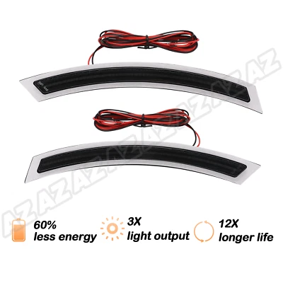 For 14-18 BMW X5 F15 M F85 LED Front Bumper Side Marker Reflector Light Smoked  - Imagem 1 de 4