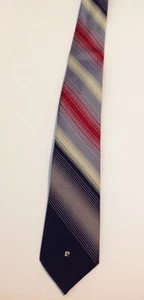 Pierre Cardin Red / Navy / Gray / Yellow Classic Tie 54.5" - Picture 1 of 4