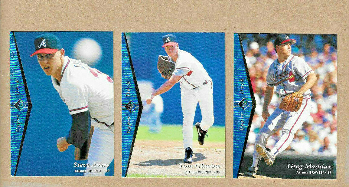 Greg Maddux Tom Glavine Steve Avery 1995 Upper Deck SP lot