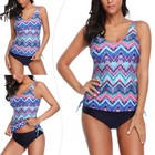 Women Ladies Two-piece Swimsuit Swimwear Tankini Sets Beachwear Push Up Padded