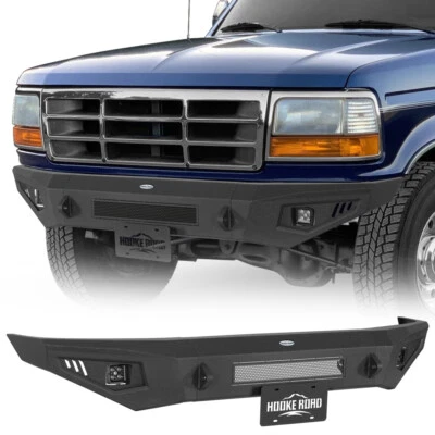 Parachoques delantero negro para Ford Bronco F-150 F-250 F-350 1992 1993 1994 1995 1996 Foto 1 de 4