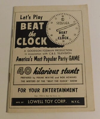 1954 Game Booklet Beat the Clock from TV Show of same name Lowell Toy Corp - Image 1 of 4