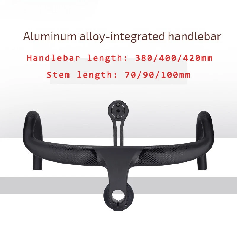 Road Bike Bicycle  Alluminum  Integrated Handlebar 28.6mm 380/400/420mm Bent Bar - Image 1 of 4