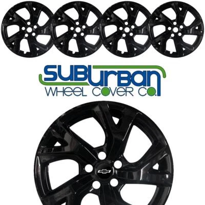 Chevrolet Equinox 2018-2022 18" negro brillante cubiertas de rueda # IMP-452BLK JUEGO NUEVO/4 Foto 1 de 4