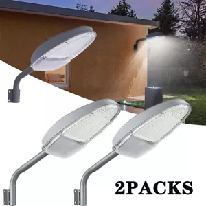 2 x LED Street Light 2500LM Dusk to Dawn Sensor Outdoor Waterproof Security US - Picture 1 of 18