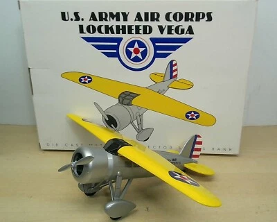 Vintage SpecCast US Army Air Corps 1932 Lockheed Vega DieCast  Airplane Bank - Image 1 of 4
