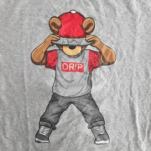 Hardten HX Drip Bear Gray T-Shirt Boys Sz Large  - Picture 1 of 7