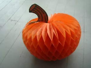 VINTAGE HALLOWEEN WABEN KÜRBIS GROSSE DEKO - Bild 1 von 1