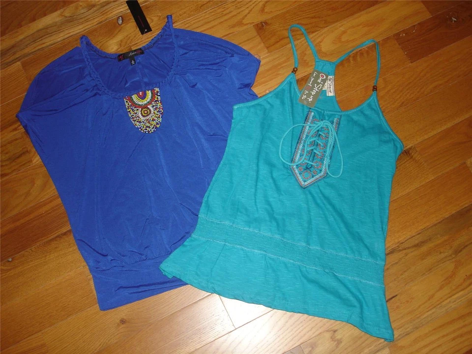 NWT $60 Lot of 2 Heart Soul, One Step Up Spaghetti Tank Tops Juniors Medium M - Image 1 of 1