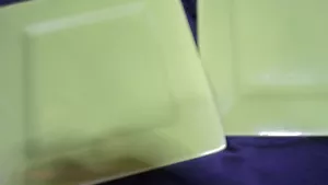 Two Gallery Tabletops Amalfi Green Handcrafted 10-1/2" Square Dinner Plates - Picture 1 of 5