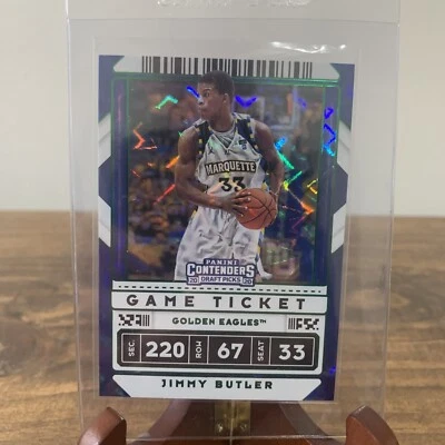 Tarjeta de boleto de juego de explosión verde #32 Jimmy Butler 2020-21 Contenders Draft Picks Green Foto 1 de 3