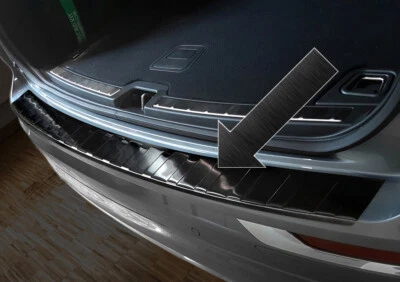 Protector de borde de carga acero inoxidable negro para Volvo XC-60 II Combi a partir del año 07.2017- - Imagen 1 de 4