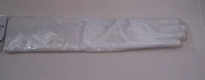 Guantes largos de noche de terciopelo blanco de longitud completa ropa de disfraz talla única Foto 1 de 4