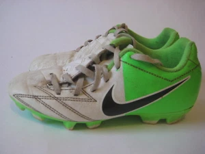 Nike Jr T90 Shoot IV Fg soccer CLEATS shoes sneaker 1 1/2 white black green 1.5 - Picture 1 of 2