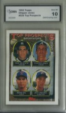 1993  Chipper. Jones  Topps  Tops Prospects  Card  # 529    Gem MT10