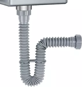 1-1/2" & 1-1/4" Flexible Kitchen Sink Drain Kit, Adjustable Bathroom P-Trap Sink - Picture 1 of 6